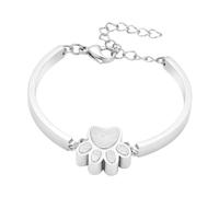 yanwuwa Sympathy Memory Cremation with Paw Pendant, Silver