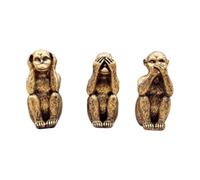 yanwuwa Three Wise Monkeys Statue Figurines See Not Hear Not Speak Not Evil Ornaments for Living Room Office Decoration