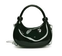 yanwuwa Trendy 2025 Glossy Women Knotted Top Handle Crossbody Shoulder Bag With Detachable Chain Strap for Various Occasion