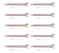yanwuwa USB C Female Double-Wire Power Cables, Transparent TERMINAL | for 12 V Project Wiring 10cm / 3.94in