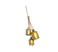 yanwuwa Vintage-Inspired Troubled Metal Bells With Cord For Cyclical Holiday Home Accent Old Encouraged Christmas Toll