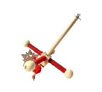 yanwuwa Wood Rotating Bird Stand Toy for Small Winged Comrades, Fun
