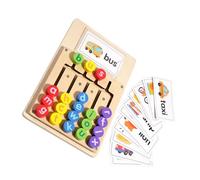 yanwuwa Wooden Letter Puzzle Set for Toddler to Develop Vocabulary and Hand Eye Coordination Wooden Script Puzzle
