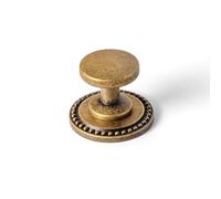 Yanxia Set of 12 Sl hampagne Bronze Cabinet Knobs Cylindrical Stem Design with Studded Backplate - Modern Kitchen Drawer Handles Minimalist Dresser Hardware