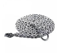YANXIR Car Decoration, Full Steel Self Defence Hand Bracelet Chain, 108cm Outdoor Survival Necklace Defense Tool (silver)