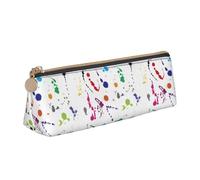 YANYU Abstract Paint Splashes Print Functional Pencil Case Large Capacity 8.3 x 2.2 x 2.4In Triangle Pouch with Zipper