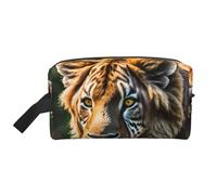 YANYU African animals Print Travel Toiletry Bag Zippered Storage Bags with Handles Portable Cosmetic Organizer, White, One Size