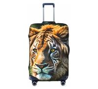 Yanyu African animals Print Universal Suitcase Cover Elastic Washable Travel Luggage Protector Adult Luggage, White, L