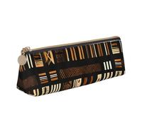YANYU African Mud Cloth Tribal Print Functional Pencil Case Large Capacity 8.3 x 2.2 x 2.4In Triangle Pouch with Zipper