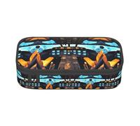 YANYU Airplane Cockpit Print Convenience Pencil Case 8.3 x 2 x 3.7 Inches style for Pens Pencils Small Items