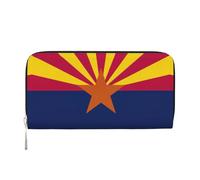 YANYU Arizona state flag Print Leather Hand Wallet Clutch for Women Casual and Travel Use All Occasions Wallet, Black, One Size, Art