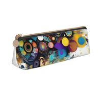 YANYU Artificial Intelligence Brain Print Functional Pencil Case Large Capacity 8.3 x 2.2 x 2.4In Triangle Pouch with Zipper