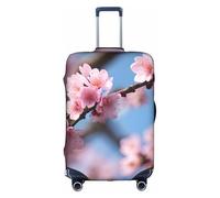 Yanyu beautiful cherry blossoms Print Universal Suitcase Cover Elastic Washable Travel Luggage Protector Adult Luggage, White, M