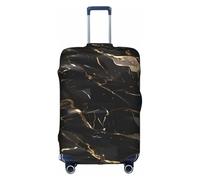 Yanyu Black Gold Marble Print Universal Suitcase Cover Elastic Washable Travel Luggage Protector Adult Luggage, White, M