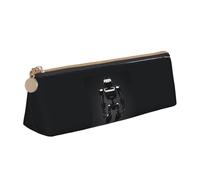 YANYU Black robot Print Functional Pencil Case Large Capacity 8.3 x 2.2 x 2.4In Triangle Pouch with Zipper