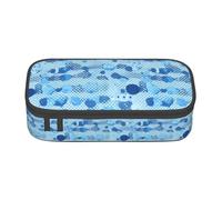 YANYU Blue Polka Dot Print Print Convenience Pencil Case 8.3 x 2 x 3.7 Inches style for Pens Pencils Small Items