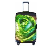 Yanyu Bright Cabbage Print Universal Suitcase Cover Elastic Washable Travel Luggage Protector Adult Luggage, White, L