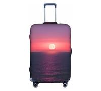 Yanyu Bright Moon at Sea Hippie Print Universal Suitcase Cover Elastic Washable Travel Luggage Protector Adult Luggage, White, S