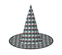 YANYU Brooklyn Bridge Print Carnival Unisex Costume Halloween Witch Hat For Parties Masquerades Role-Playing