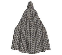 YANYU Cinema Movie Clapboard And Popcorn Print Unisex Adult Halloween Hooded Cloak Full Length Cloaks With Vibrant For Cosplay