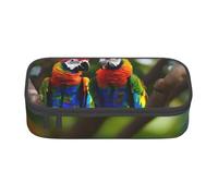 YANYU Colorful Parrots on Tree Print Convenience Pencil Case 8.3 x 2 x 3.7 Inch Style for Pens Pencils Small Items