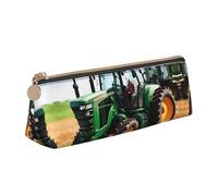 YANYU Company Farm Tractor Print Functional Pencil Case Large Capacity 8.3 x 2.2 x 2.4In Triangle Pouch with Zipper