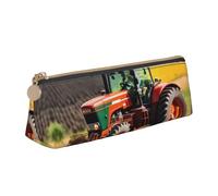 YANYU Company Farm Tractors Print Functional Pencil Case Large Capacity 8.3 x 2.2 x 2.4In Triangle Pouch with Zipper