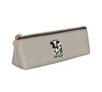 YANYU Cow black spot Print Functional Pencil Case Large Capacity 8.3 x 2.2 x 2.4In Triangle Pouch with Zipper
