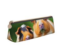 YANYU Cute guinea pigs Print Functional Pencil Case Large Capacity 8.3 x 2.2 x 2.4In Triangle Pouch with Zipper