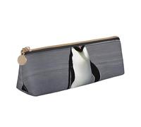 YANYU Cute Penguin Print Functional Pencil Case Large Capacity 8.3 x 2.2 x 2.4In Triangle Pouch with Zipper