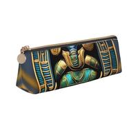 YANYU Egyptian Scarab Print Functional Pencil Case Large Capacity 8.3 x 2.2 x 2.4In Triangle Pouch with Zipper
