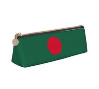 YANYU Flag of Bangladesh Print Functional Pencil Case Large Capacity 8.3 x 2.2 x 2.4In Triangle Pouch with Zipper