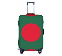Yanyu Flag of Bangladesh Print Universal Suitcase Cover Elastic Washable Travel Luggage Protector Adult Luggage, White, M
