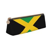 YANYU Flag of Jamaica Print Functional Pencil Case Large Capacity 8.3 x 2.2 x 2.4In Triangle Pouch with Zipper, White, One Size