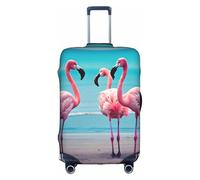 Yanyu Flamingo Beach Print Universal Suitcase Cover Elastic Washable Travel Luggage Protector Adult Luggage, White, M