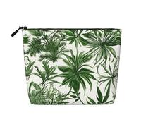 YANYU Flowering Herbs and Herbaceous Plants Print Single-layer Makeup Bag Waterproof Travel Cosmetic Organizer Large Capacity, Black, One Size