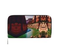 YANYU Grand Canyon Print Leather Hand Wallet Clutch for Women Casual and Travel Use All Occasions Wallet, Black, One Size, Art