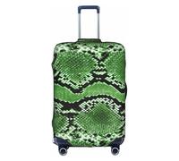 Yanyu Green Snakeskin Print Universal Suitcase Cover Elastic Washable Travel Luggage Protector Adult Luggage, White, XL