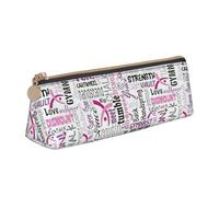 YANYU Gymnastics Pink Print Functional Pencil Case Large Capacity 8.3 x 2.2 x 2.4In Triangle Pouch with Zipper, White, One Size
