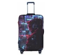 Yanyu Hacker Era Print Universal Suitcase Cover Elastic Washable Travel Luggage Protector Adult Luggage, White, S