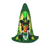 YANYU Happy St Patrick'S Day Print Unisex Hooded Cloak Variety Sizes For Halloween Cosplay Themed Parties Carnival