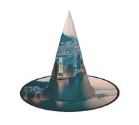 YANYU Hong Kong Print Carnival Unisex Costume Halloween Witch Hat For Parties Masquerades Role-Playing
