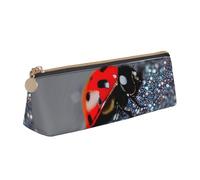 YANYU Ladybugs Pattern Infinite Speckled Print Functional Pencil Case Large Capacity 8.3 x 2.2 x 2.4In Triangle Pouch with Zipper