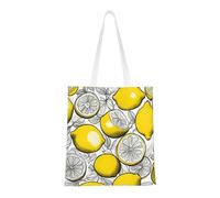 YANYU Lemon Fruit Pattern Print Lightweight Bag Reusable Travel Bags Stylish Comfort Gym Shopping Ample Storage