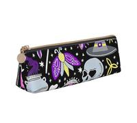 YANYU Magic Witch Witchcraft Bohemian Drawing Print Functional Pencil Case Large Capacity 8.3 x 2.2 x 2.4In Triangle Pouch with Zipper