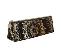 YANYU Mandala Print Functional Pencil Case Large Capacity 8.3 x 2.2 x 2.4In Triangle Pouch with Zipper