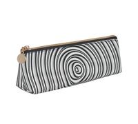 YANYU Optical Spin Illusion Print Functional Pencil Case Large Capacity 8.3 x 2.2 x 2.4In Triangle Pouch with Zipper