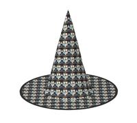 YANYU Paris Eiffel Tower Picture Print Carnival Unisex Costume Halloween Witch Hat For Parties Masquerades Role-Playing