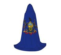 YANYU Pennsylvania State Flag Print Unisex Hooded Cloak Variety Sizes For Halloween Cosplay Themed Parties Carnival, Black, Large
