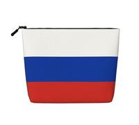 YANYU Russian flag Print Single-layer Makeup Bag Waterproof Travel Cosmetic Organizer Large Capacity, Black, One Size